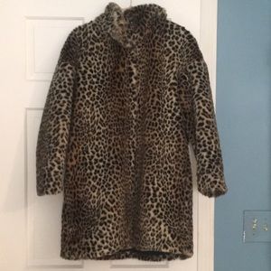 Zara faux cheetah coat.
